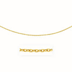 14k Yellow Gold Pendant Chain with Textured Links (3.3 mm)