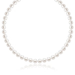 14k Yellow Gold Necklace with White Freshwater Cultured Pearls (6.0mm to 6.5mm)