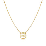 14K Yellow Gold Tree of Life Necklace