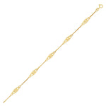 14k Yellow Gold Infinity Ankle Bracelet