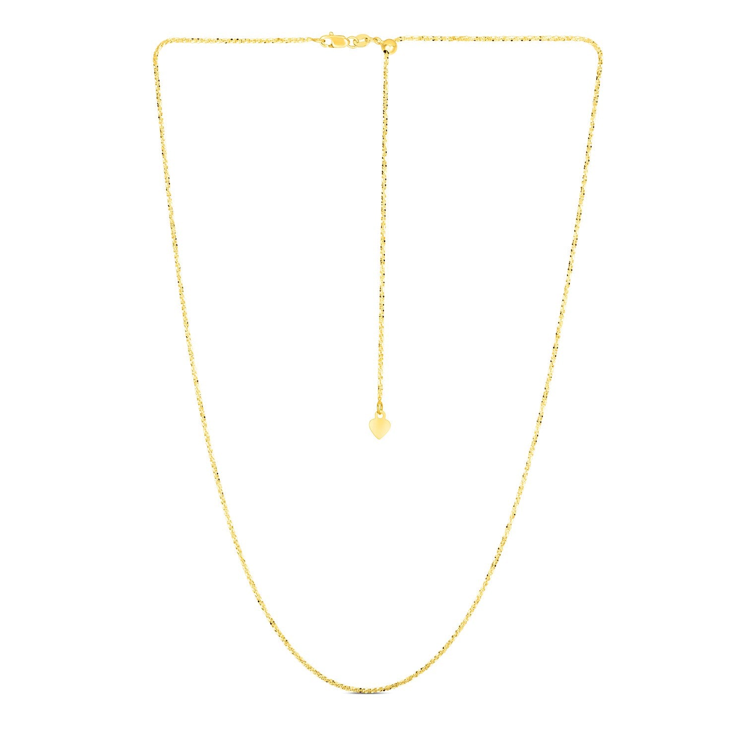 14k Yellow Gold Adjustable Sparkle Chain (1.20 mm)