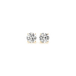 1 cttw Certified IGI Lab Grown Round Diamond Earrings 14k Yellow Gold (G/VS2)