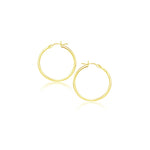 14k Yellow Gold Polished Hoop Earrings (2x20mm)