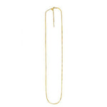 Endless Adjustable Box Chain in 14k Yellow Gold (0.95 mm)