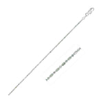 14k White Gold Diamond-Cut Bead Chain (0.90 mm)