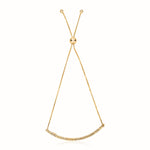 14k Yellow Gold Chain Bar Lariat Style Bracelet (1.00 mm)