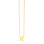 14K Yellow Gold Pisces Necklace