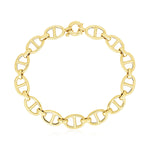 14k Yellow Gold High Polish Mariner Link Bracelet  (8.80 mm)