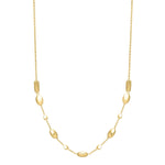 Adjustable Puff Pebble Necklace in 14K Yellow Gold