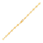 14k Yellow Gold Bracelet with Polished Circles (3.90 mm)