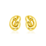 14k Yellow Gold Polished Knot Earrings