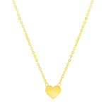 14k Yellow Gold Polished Mini Heart Necklace