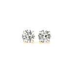 2 cttw Certified IGI Lab Grown Round Diamond Earrings 14k Yellow Gold (G/VS2)
