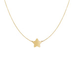 14k Yellow Gold Necklace with Five Pointed Star