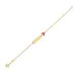 14k Yellow Gold Strawberry Childrens Bracelet (1.00 mm)