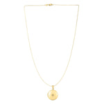 14k Yellow Gold Round North Star Locket Necklace