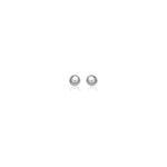 14k White Gold Spherical Stud Earrings (3mm)