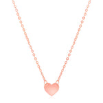 14k Rose Gold Polished Mini Heart Necklace