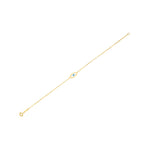 14k Yellow Gold MOP Evil Eye Bracelet (1.00 mm)