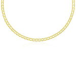 14k Yellow Gold Men's Necklace with Track Design Links