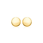 14k Yellow Gold Polished Round Post Earrings(5.5mm)