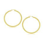 10k Yellow Gold Polished Hoop Earrings (3x30mm)