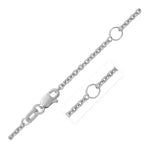 Double Extendable Cable Chain in 14k White Gold (1.80 mm)
