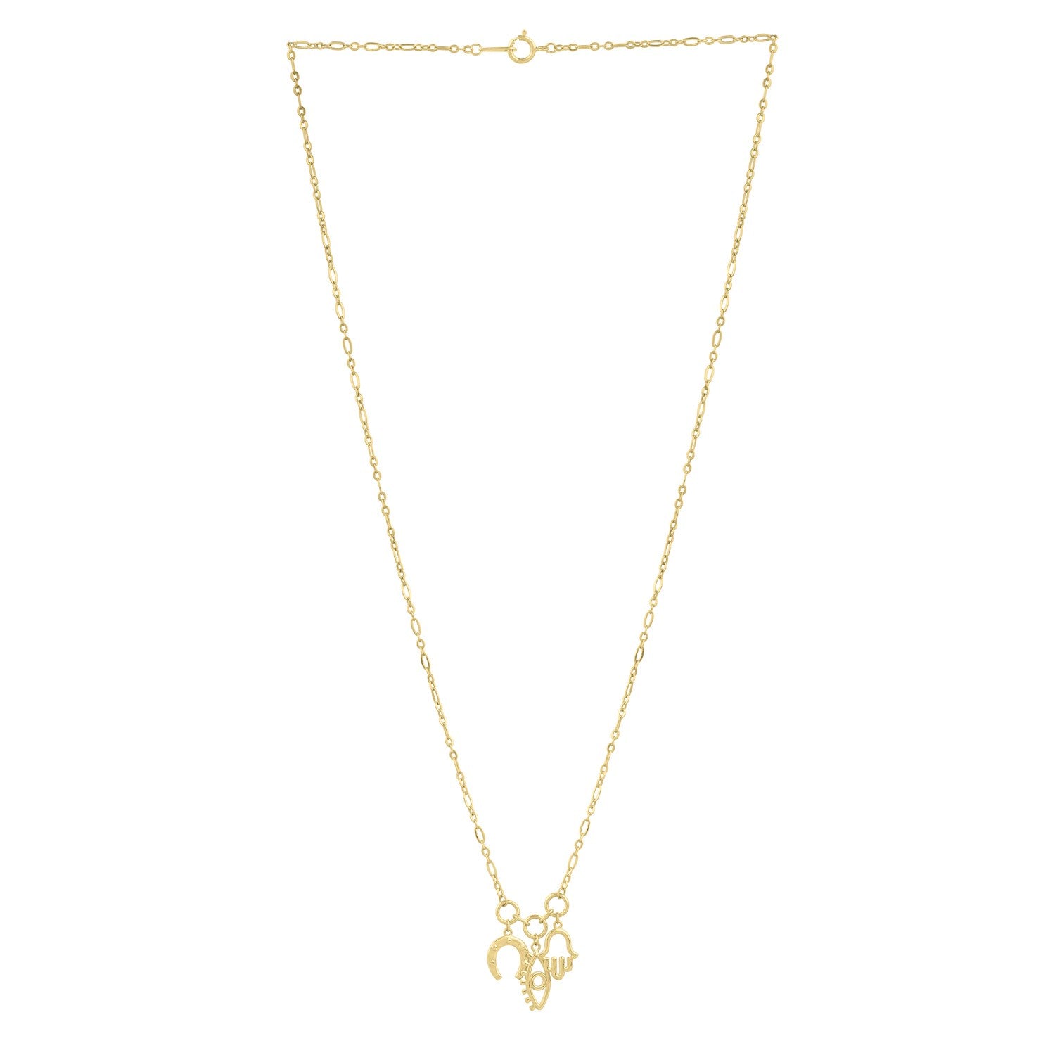 14K Yellow Gold Lucky Charms Necklace