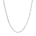 14k White Gold Adjustable Paperclip Chain (1.50 mm)