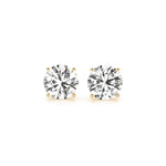 4 cttw Certified IGI Lab Grown Round Diamond Earrings 14k Yellow Gold (G/VS2)