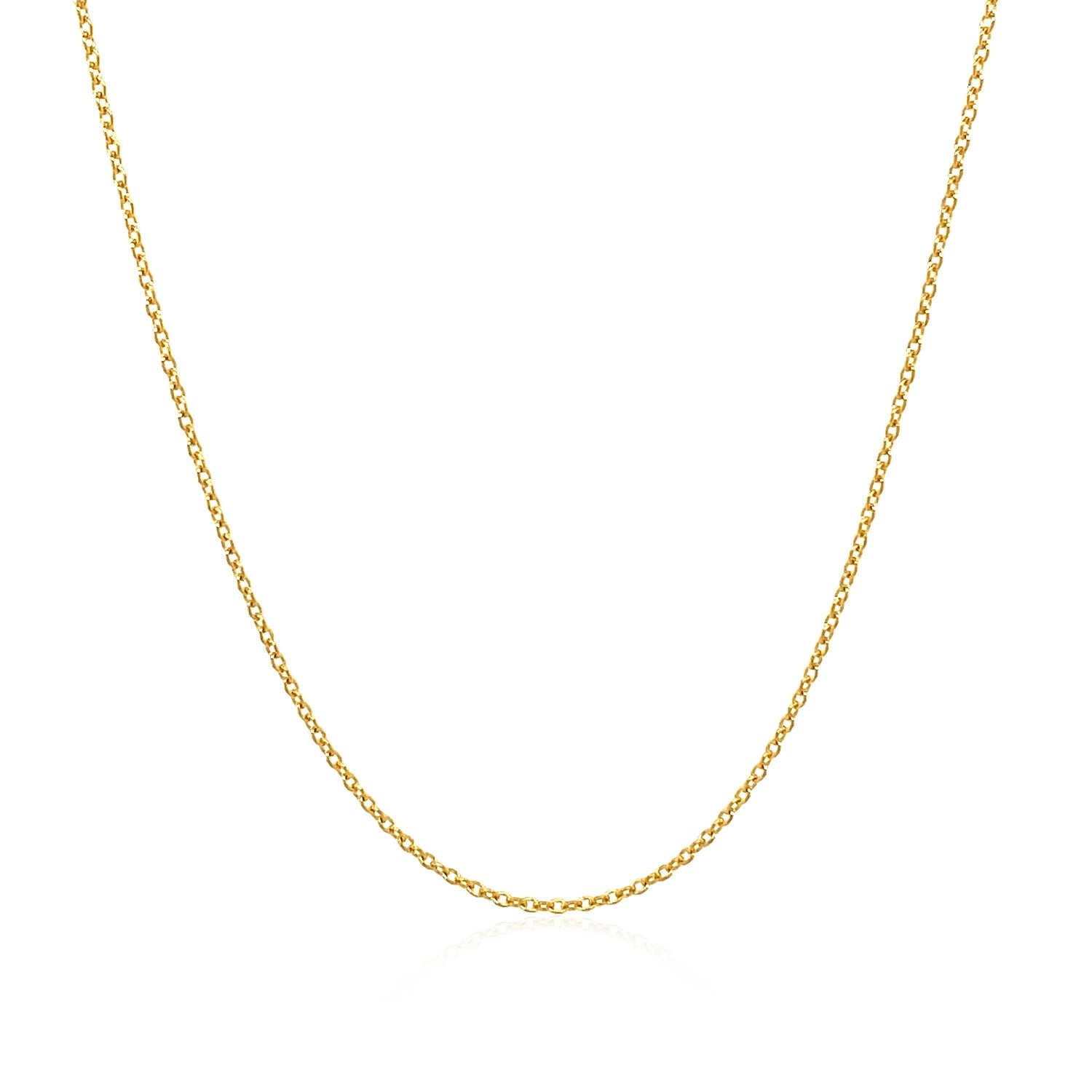 14k Yellow Gold Oval Cable Link Chain (0.97 mm)