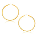 10k Yellow Gold Polished Hoop Earrings (1.5x30mm)