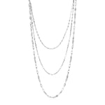 Sterling Silver Three Strand Marina Link Necklace