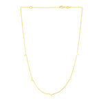 14K Yellow Gold Necklace with Triangles