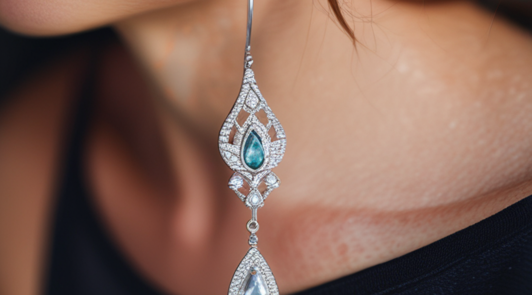 Dangling Silver Earrings