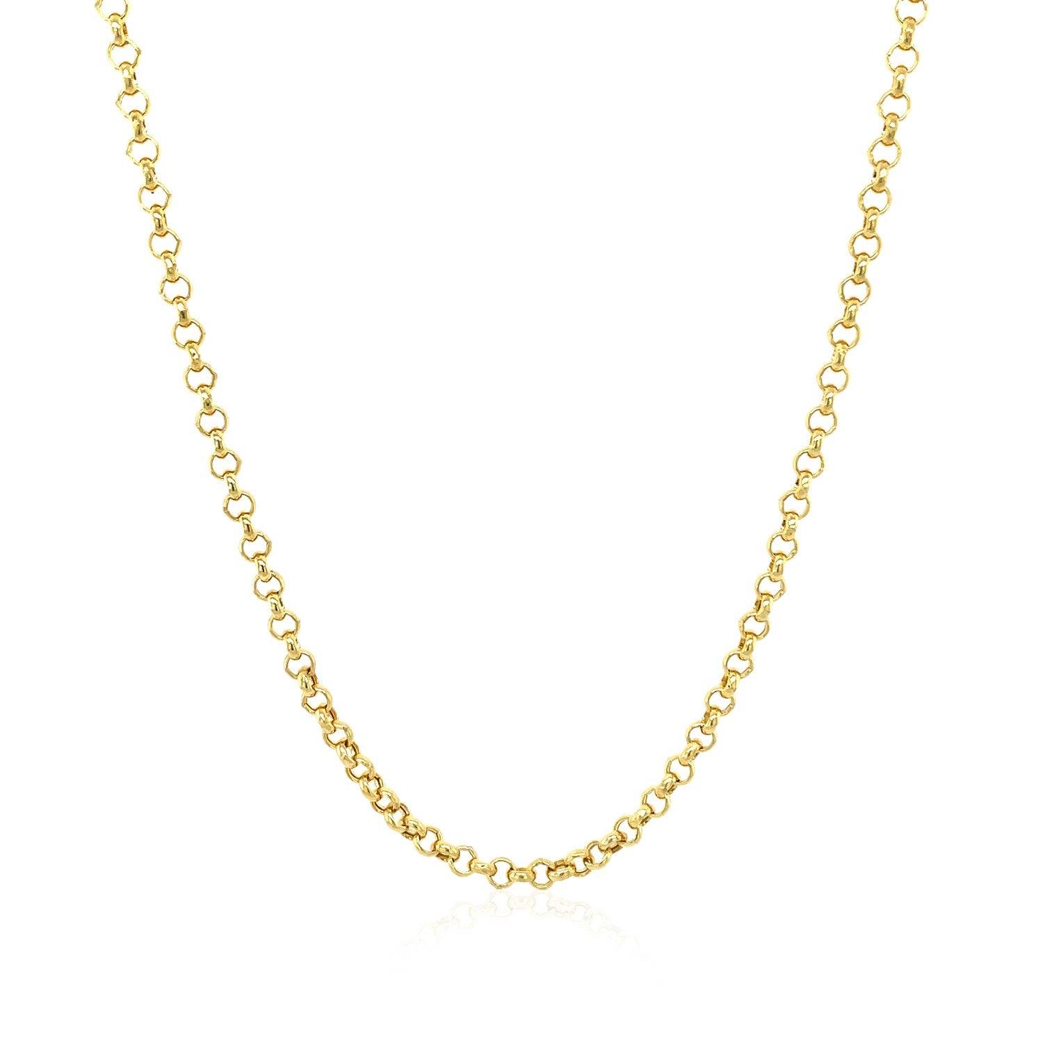 14k Yellow Gold Rolo Chain (2.5 mm)