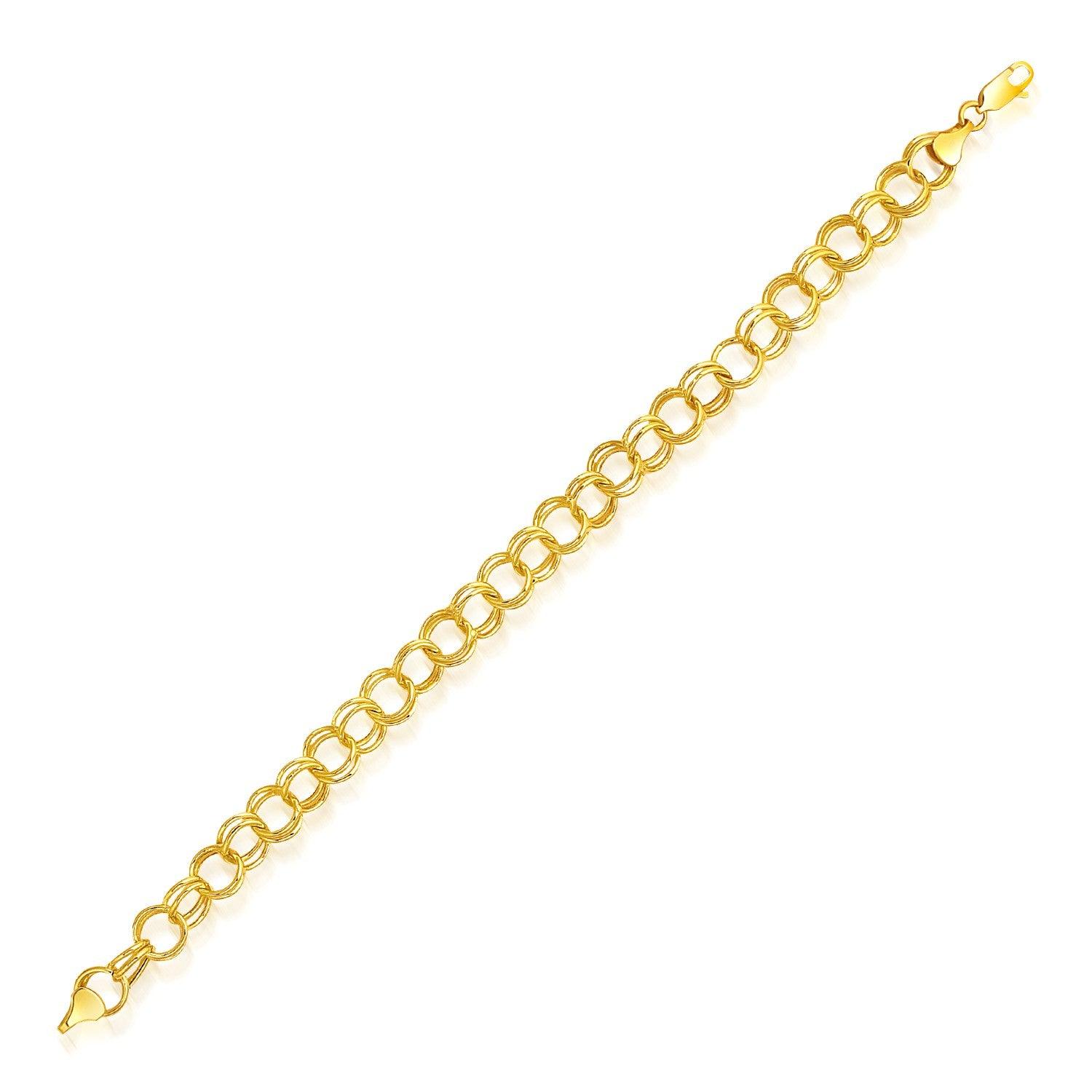 14k Yellow Gold Lite Charm Bracelet (8.00 mm)