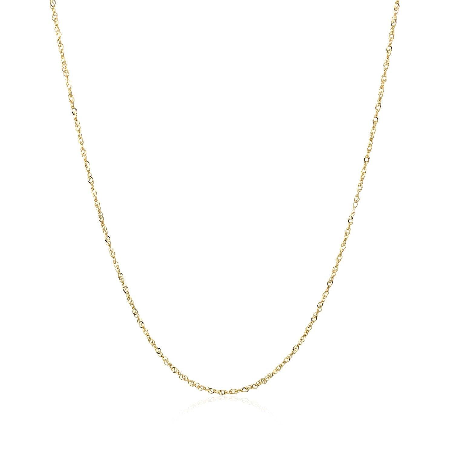 14k Yellow Gold Singapore Chain 0.8mm (0.81 mm)