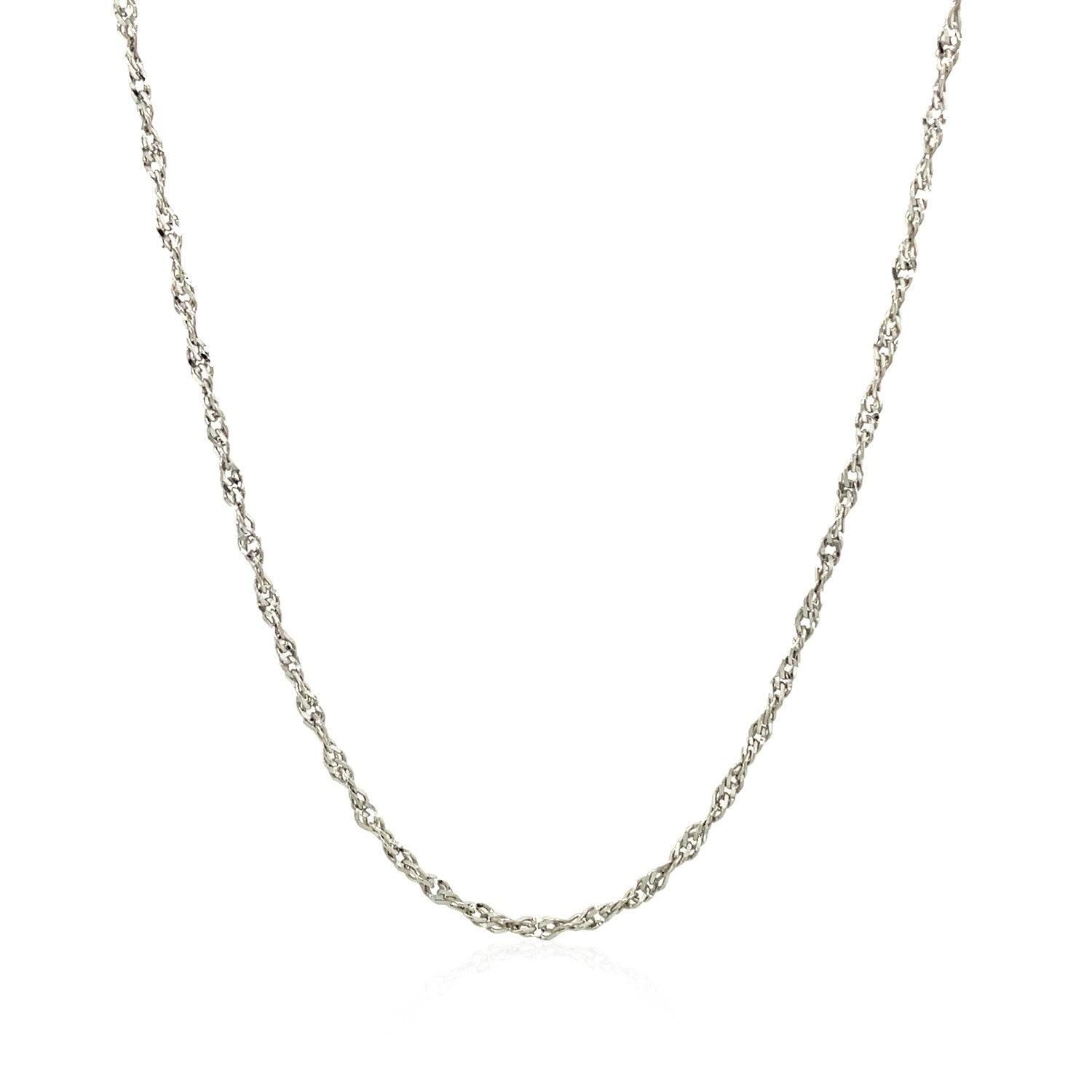 Sterling Silver 1.6mm Singapore Style Chain (1.50 mm)