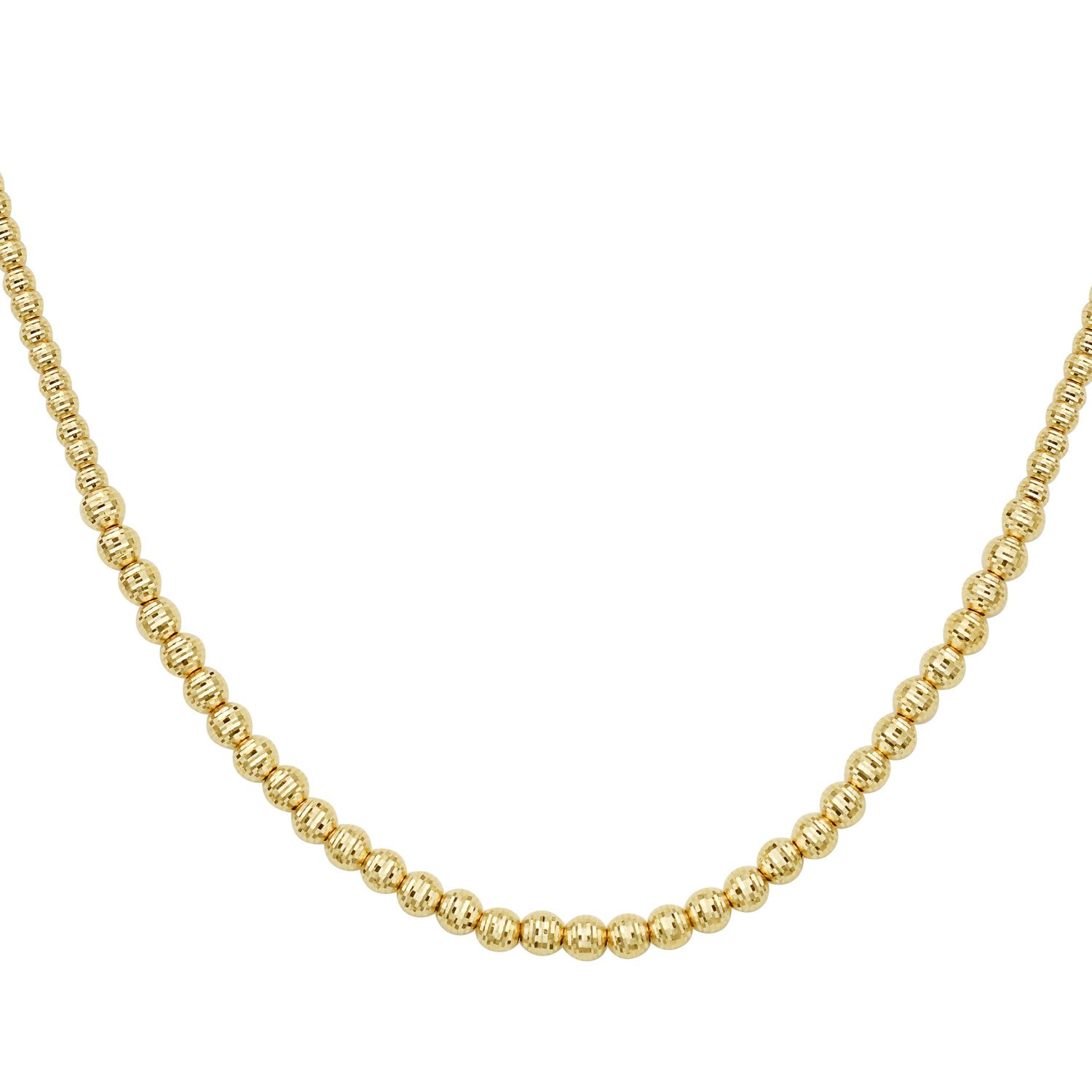 Graduated Bead Necklace in 14K Yellow Gold