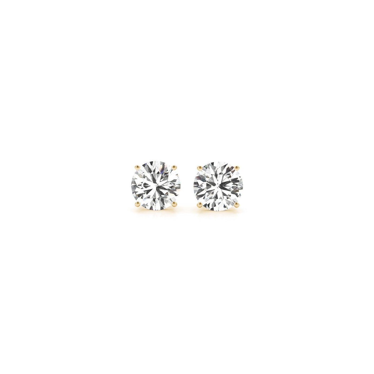 1 cttw Certified IGI Lab Grown Round Diamond Earrings 14k Yellow Gold (G/VS2)