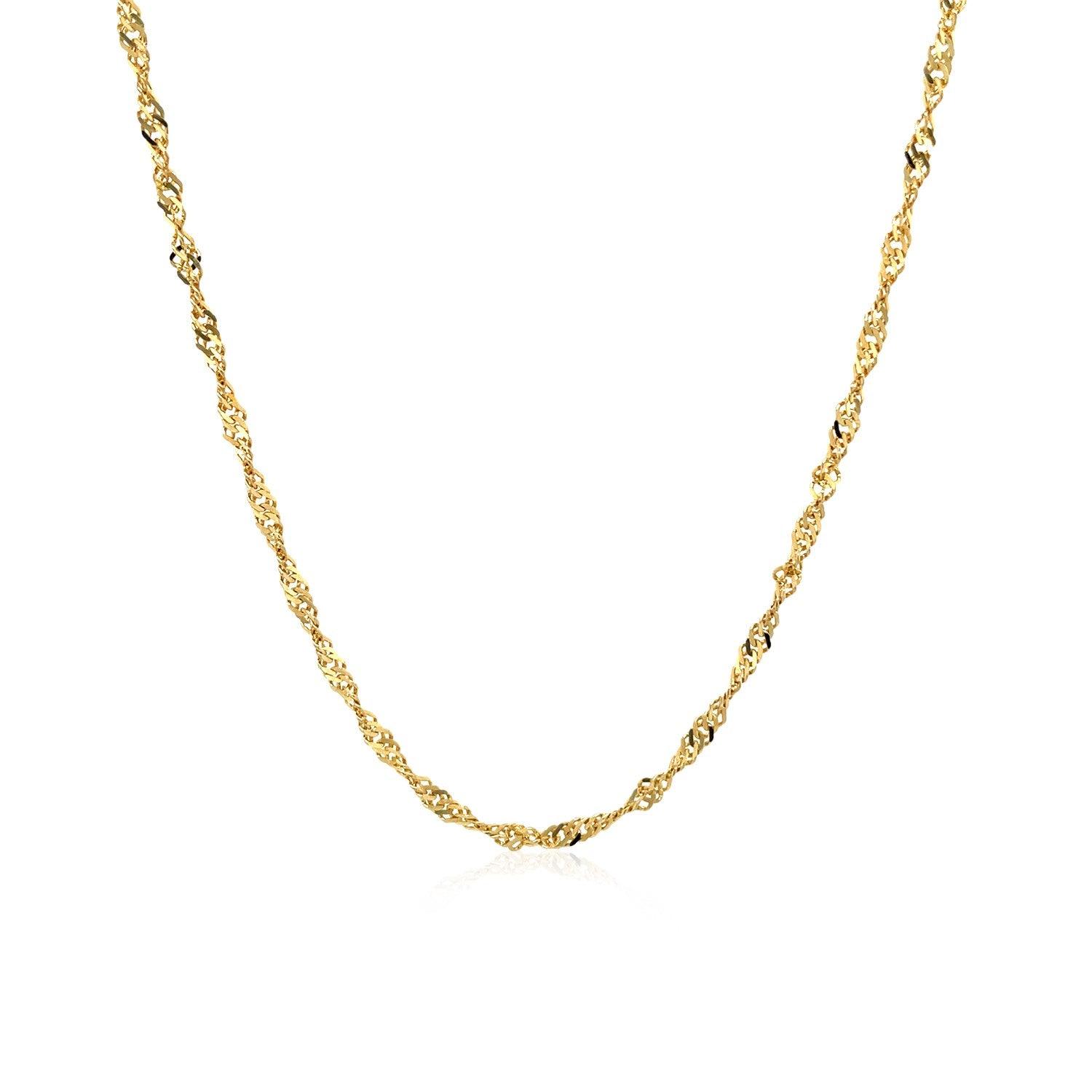 14k Yellow Gold Singapore Chain (1.80 mm)