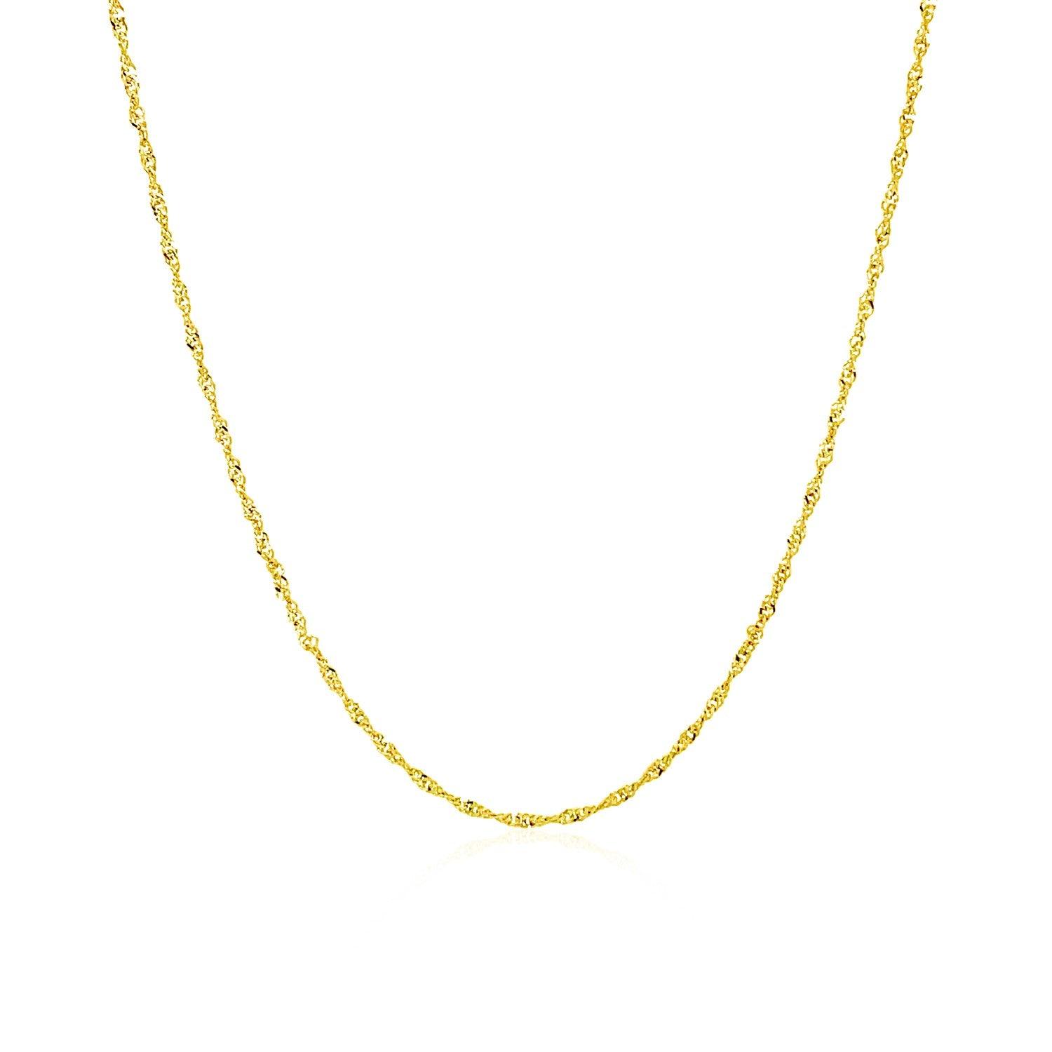 10k Yellow Gold Singapore Chain (1.10 mm)