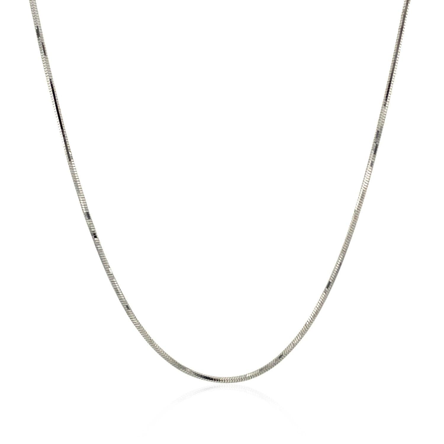 14k White Gold Adjustable Snake Chain (0.80 mm)