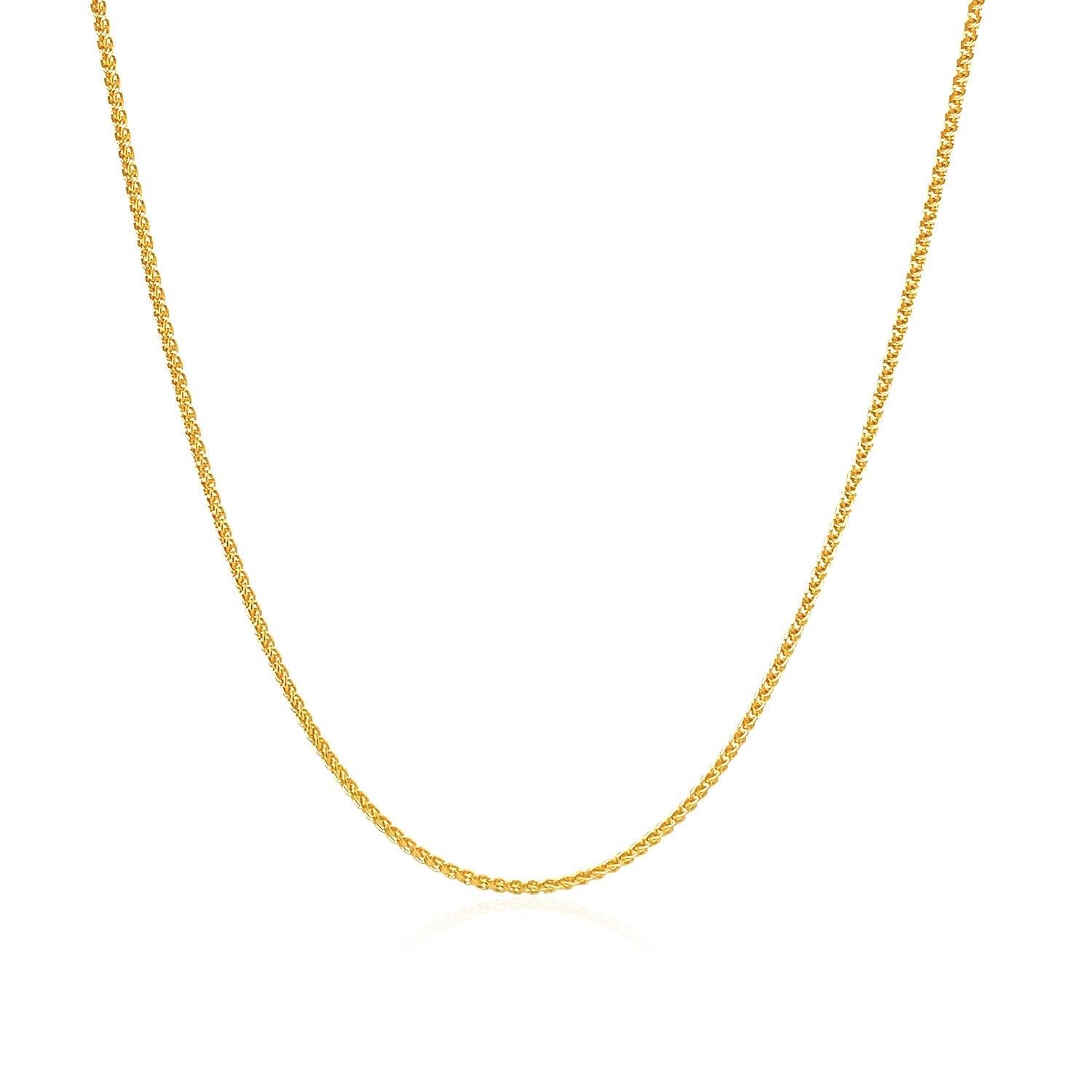 10k Yellow Gold Wheat Chain 1.0mm (1.00 mm)