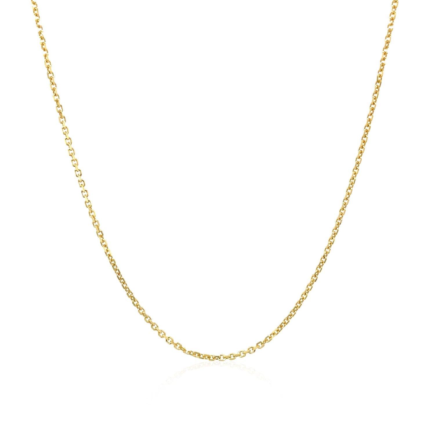 10k Yellow Gold Cable Chain (1.10 mm)