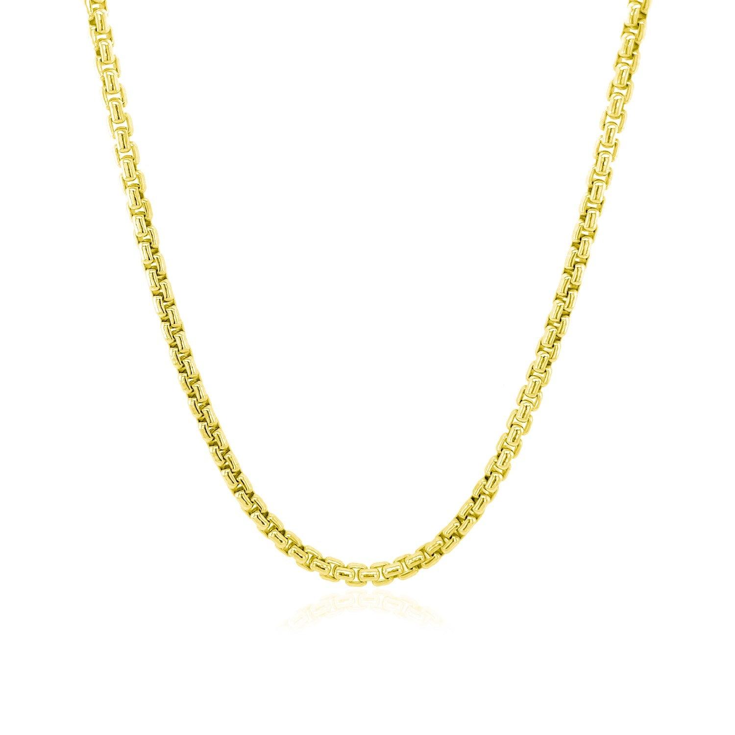 14k Yellow Gold Round Box Chain (2.5 mm)