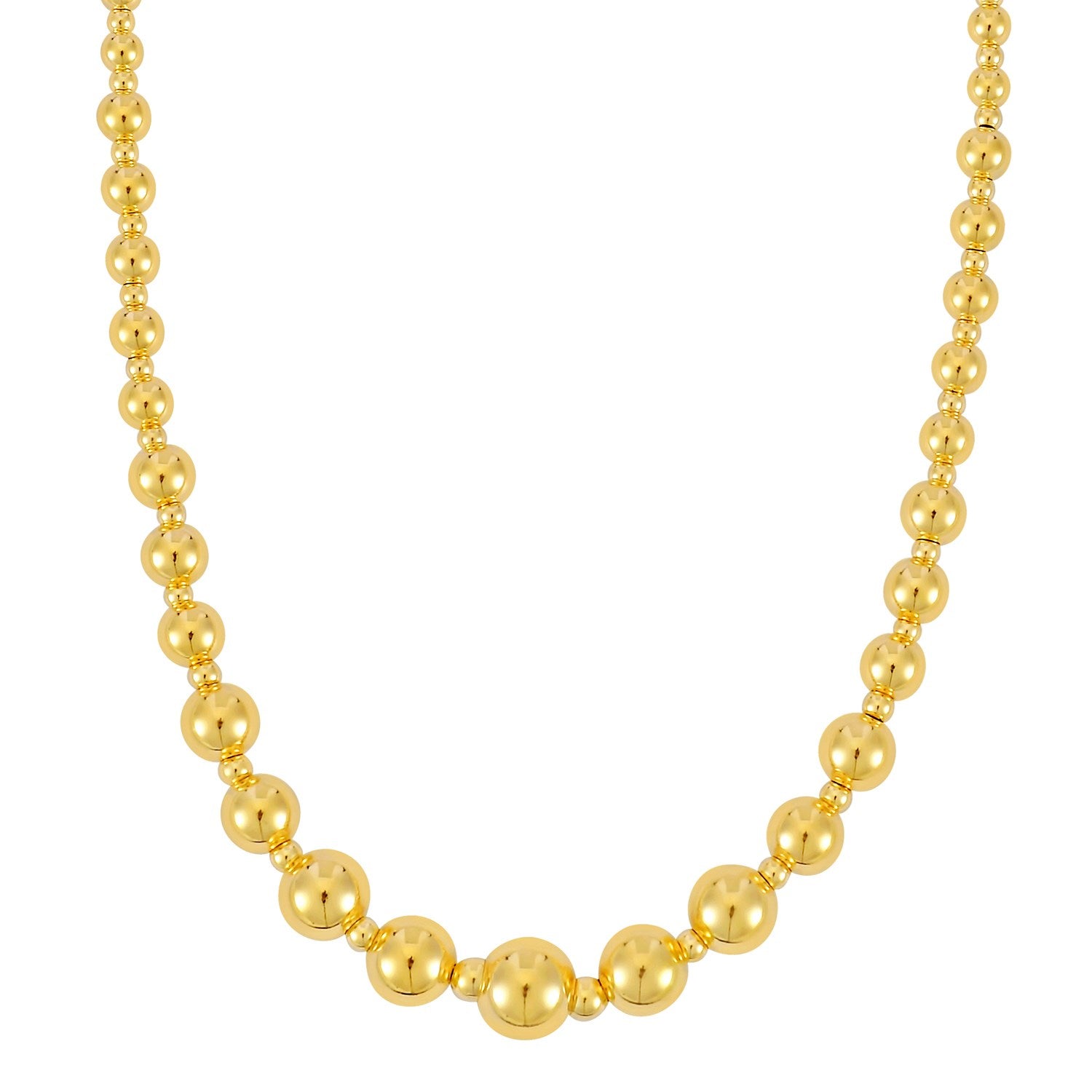 Graduated Statement Pallina Necklace in 14K Yellow Gold