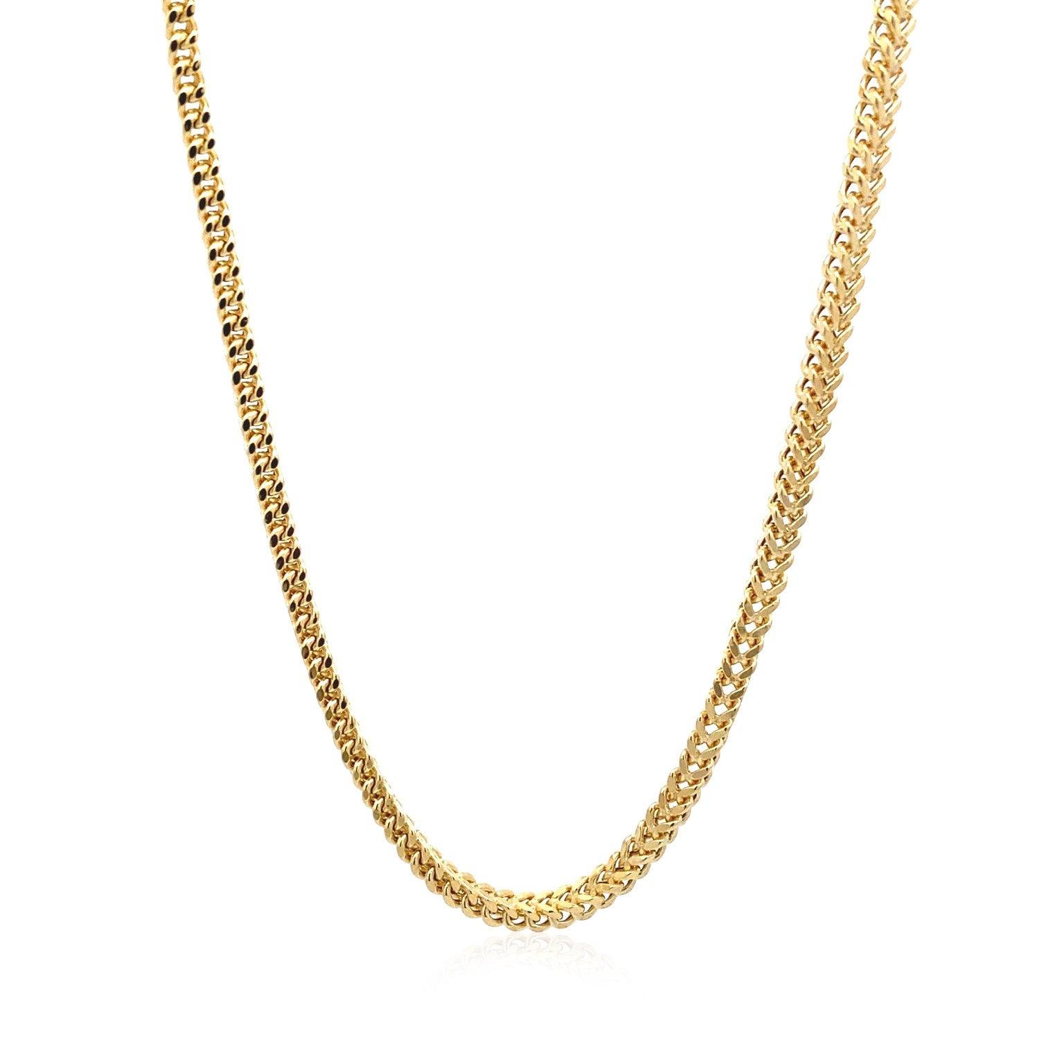 14k Yellow Gold Light Weight Wheat Chain (3.20 mm)