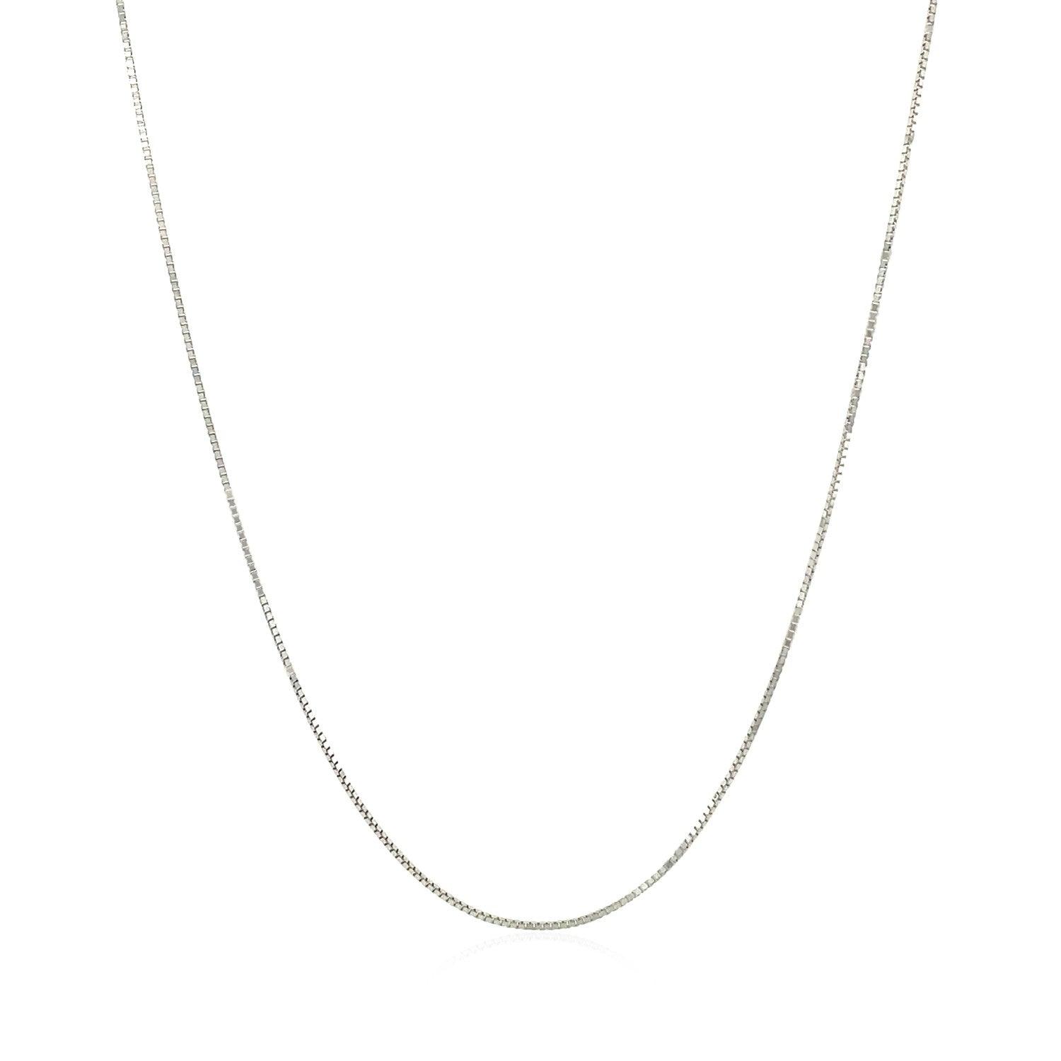 10k White Gold Classic Box Chain (0.60 mm)